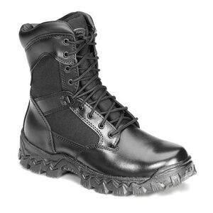 Rocky Men's 8" AlphaForce Lace-up Black Leather Duty Boot Womens SIZE 7